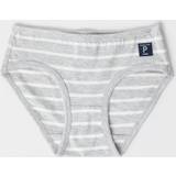 Organic Cotton Knickers Children's Clothing Polarn O. Pyret Stripe Girls Briefs Grey Stripes 10-12y x 146/152