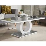 White Coffee Tables Furniturebox Giovani Modern Halo Coffee Table 60x120cm