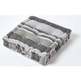 Homescapes Morocco Striped Cotton Chair Cushions Grey