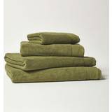 Homescapes Moss Combed Jumbo Bath Towel Green, White