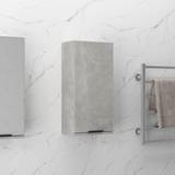 Brown Tall Bathroom Cabinets vidaXL Concrete grey Wall-mounted