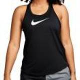 Nike Dri-Fit Swoosh Running Vest Top - Black