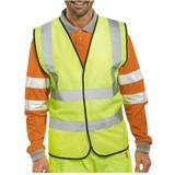 Orange Work Vests Beeswift Seen Waistcoat Hi-Vis Polyester Orange