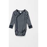 M Bodysuits Children's Clothing Polarn O. Pyret Stripe Wraparound Babygrow Navy Stripes 0-1m x