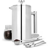 Coffee Makers Maison & White French Press Cafetiere Steel Coffee Maker FREE Filters