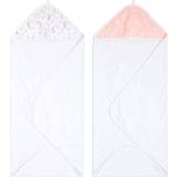 Aden + Anais Baby Towels Aden + Anais Essentials Hooded Towels 2 Pack in Blushing Bunnies Cotton Muslin Blushing Bunnies