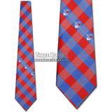 Eagles Wings New York Rangers Checked Tie Blue Blue