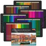 Colouring pens for adults Shuttle Art 180 colored pencils soft core coloring pencils set with 4 sharpen