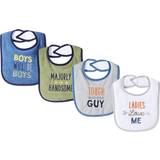 Luvable Friends Unisex Baby Cotton Drooler Bibs with Fiber Filling, Handsome, One Size