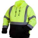L Eye Protections RSSH3210L Lime/Black Safety Pull Over Hooded Sweatshirt