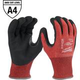 Red Disposable Gloves Milwaukee Cut Level Nitrile Dipped Gloves