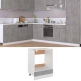 Multicoloured Cabinets vidaXL Kitchen Concrete Engineered Storage Cabinet