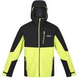 Men - Yellow Rain Jackets & Rain Coats Regatta Men's Wentwood VII Waterproof Jacket - Black Bright Kiwi