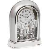 Rhythm Table Clocks Rhythm Arch Silver Quartz Mantel with Rotating Pendulum Table Clock
