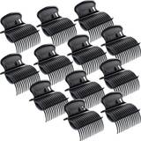 Black Hair Rollers Branded 12 Pieces Hot Roller Clips Hair Curler Claw Clips Roller Section Styling