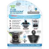 Tubshroom chrome strainer hair catcher drain protector with stopshroom for tub