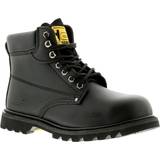 Mens/gents black tradesafe steel toe cap safety boots