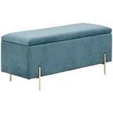 Turquoise Furniture Teal Mystica Storage Bench