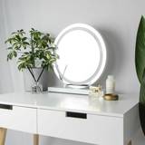 Jack Stonehouse Lucille Hollywood Round Vanity with Wall Mirror