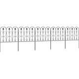 Black Trellises OutSunny Decorative Garden Fencing, 5PCs Picket Fence Wire