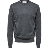 Selected Men Jumpers Selected Town Knit Sweater - Medium Grey Melange