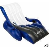 Inflatable Mattress Intex Oppustelig Lænestol til Pool Floating Recliner Blå Hvid 180,3 x 66 x 134,6 cm 3 enheder