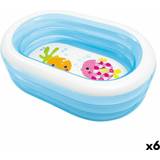 Intex Inflatable Paddling Pool for Children 230 L Blue White Oval 163 x 46 x 107 cm 6 Units