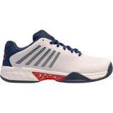 Faux Leather Racket Sport Shoes K-Swiss Hypercourt Express 2 M - White/Blue