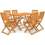 vidaXL 43379 Patio Dining Set, 1 Table incl. 6 Chairs