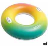 Plastic Swim Ring Intex Inflatable Wheel Faded effekt Ø 122 cm 6 enheder