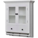 White Glass Cabinets vidaXL Kitchen Glass Cabinet 59x74cm