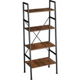 Tectake Book Shelves tectake industrial dark Ladder Book Shelf