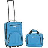 Turquoise Suitcase Sets Rockland Fashion Softside Upright 2 Luggage