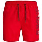Jack & Jones Swimwear Jack & Jones Plus Fiji Splice Logo Swim Shorts Chinese Red Si