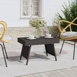 VidaXL Garden Dining Chairs Outdoor Side Tables vidaXL black Outdoor Side Table