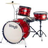 Stagg Drum Kits Stagg TIMJR3-16B Kinder Schlagzeug Rot Rot Red
