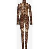 XXS Jumpsuits & Overalls Dolce & Gabbana Sheer leopard-print jumpsuit