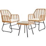 Bistro Sets Garden & Outdoor Furniture Neo Wicker Bamboo Bistro Set