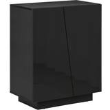 Black Storage Cabinets Homcom High Gloss Storage Cabinet