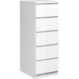 High gloss chest of drawers Freemans Naia Narrow 5 Gloss Chest of Drawer