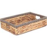 Wood Baskets Medium Shallow Hyacinth With Rope Border Basket