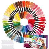 Caydo embroidery floss 50 skeins friendship bracelets string with 12 pieces f