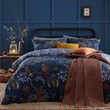 Polyester Bed Linen Furn Forest Fauna Single Duvet Cover Green, Blue, Brown