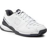 Grey Racket Sport Shoes Wilson Rush Comp LTR Mens Shoe White/White/Ebony White
