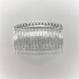 The Home Fusion Company Hair Side Combs 82mm With Grip Clear Or Brown Wedding