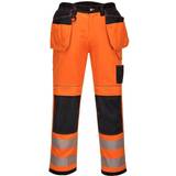 Orange Work Pants Portwest Hi-Vis Holster Pocket Work Trousers