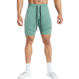 Gymshark 315 Seamless 1/2 Shorts - Ink Teal/Jewel Green