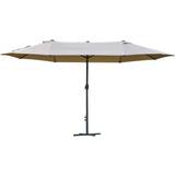Parasols on sale OutSunny Umbrella Canopy Double-side Crank Shelter 4.6M