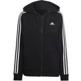 Women Jumpers on sale adidas Essentials 3-Stripes French Terry Regular Full-zip Hoodie - Black/White