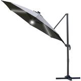 OutSunny 3m led Cantilever Parasol Outdoor with Base Solar Lights